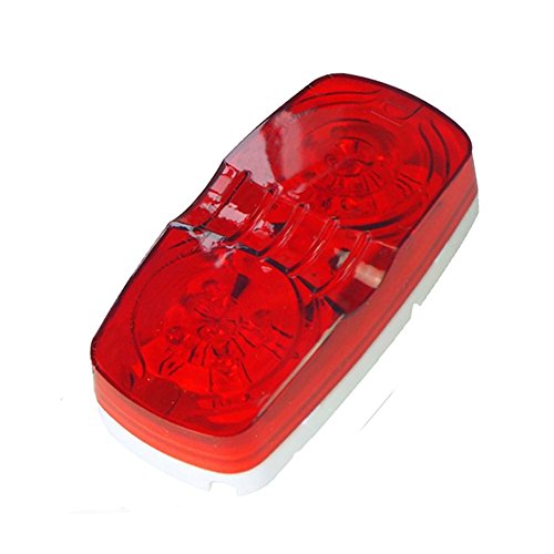 New Sun Trailer Boat Rv Red Led Lights Surface Mount 10 Diodes Bullseye Clearance Side Marker Light 2-Pack #TOP3