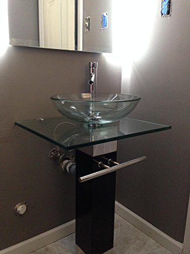 Qierao BV019 23 Inch Glass Vessel Bathroom Vanity Sink thumb #5