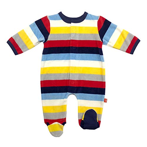 Magnificent Baby Baby-Girls Hot Pink Berry Velour Footie with Applique