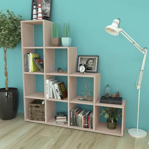 Xichuzi Estantería librería en Forma de Escalera 142 cm Color Roble, Libreria Estanteria, Muebles Auxiliares, Estanterias Almacenaje, Mueble Almacenaje, Mueble Organizador - 242551