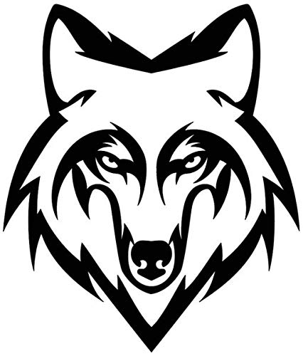 Adhesivos retroreflectantes para casco de cabeza de lobo Cover