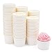 Ice Cream Sundae Cups - 100-Piece Disposable Paper Dessert Ice Cream Yogurt Bowls Party Supplies, 5-Ounce, White