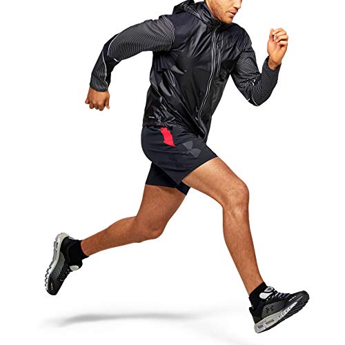 Under Armour Men's Qualifier Speedpocket 7-Inch Linerless Running Shorts , Black (002)/Reflective , X-Large