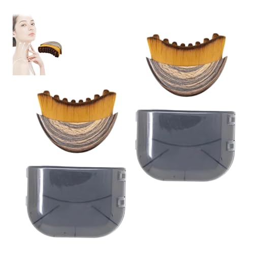 Kinn & Kieferformung, Trockenbürste, Gesichtsbürste, Lymphkontur, Gesichtsbürste, Lymphdrainage-Massagegerät, ergonomisches Design, passt sich der Haut an, lindert Müdigkeit, Gesichtsreinigung (2 Sets