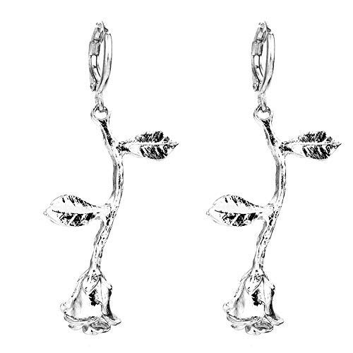 Kuizhiren1 - Pendientes de tuerca para niñas y mujeres, diseño de concha de luna, concha de estrella, cruz y cupido 17#