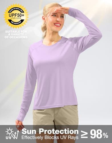 Image of UPF 50+ Sun Shirt for Women Long Sleeve Quick Dry UV Protection Hiking Top
