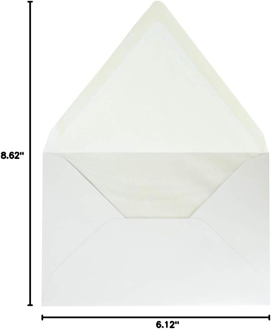 Cosco White Tissue Lined Envelopes, 8.62" x 6.12"