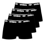 UMBRO Herren Boxershorts - Hipster in 4er Pack 1, Farbe:Schwarz, Textil:XL