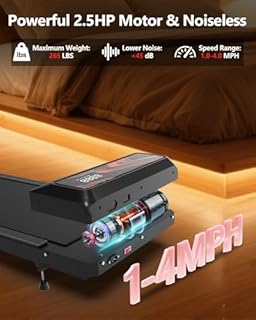 2.5HP Walking Mat with Incline pad,Under Desk Treadmill, Walking Running Pad with Remote, 3 in 1 Low Noise Small Mini Portable Treadmill with Led Screen, Compact Treadmills for Home, 265lbs Capacity