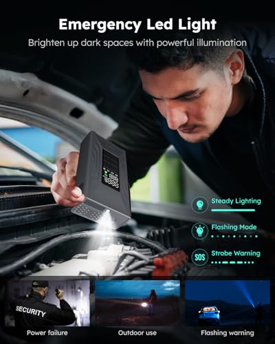 Powerbank para coche con compresor 150 PSI ASMAX multifunción 3