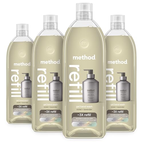 Method Gel Hand Wash Refill Violet + Lavender 34 oz (Pack of 4) (Packaging May Vary)