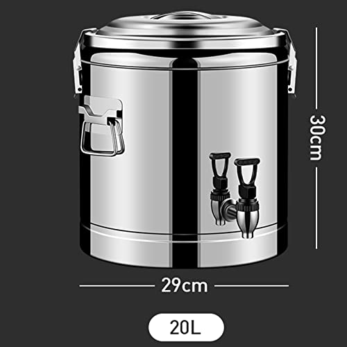 Miniatura 7 de Imprec Contenedor Isotérmico Acero Inoxidable, Engrosamiento Con Cubo De Aislamiento De Grifo Multifunción Comercial Frío Y Caliente Lywy Color : Silver, Size : 20l