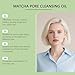 Matcha Cleansing Oil for Face - Gentle Makeup Remover & Daily Oil Cleanser with Tea Extract, Lightweight Non-Greasy Formula for All Skin Types, Helps Dissolve Makeup and Impurities for Refreshed Skin