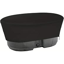Stock Tank Cover, Heavy Duty Stock Tank Pool Cover, Waterpoof Oval Tub Covers, for Stocks Tanks Oval, Water Tanks, Pool, Tub, Ice Water Trough Black,178x163x63.5cm/300-Gallon