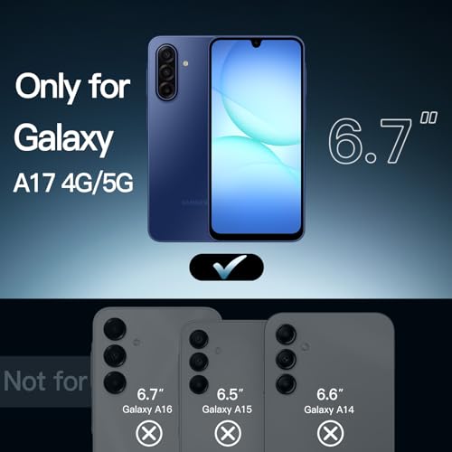 Image of JETech Cover Case for Samsung Galaxy A17 5G 6.7-Inch, Non-Yellowing Shockproof Bumper Protective Phone Cover, Anti-Scratch Hard PC Back (Blue)
