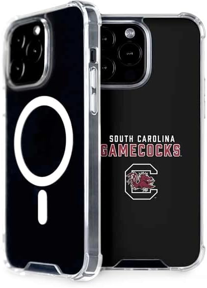 Skinit Phone Case Compatible with MagSafe iPhone 15 Pro Max - Officially Licensed University of South Carolina Gamecocks Black Design