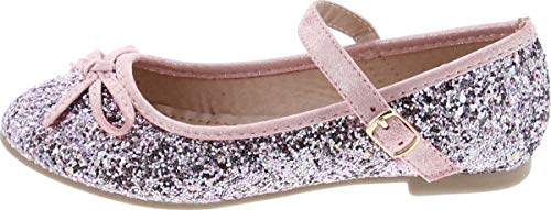Link Marina-36K Girl's Glitter Bow Ballerina Party Dressed Flat Mary Janes2