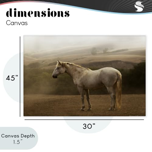 Stupell Industries Morning Mist Horse Portrait Canvas Wall Art Design by Jadei Graphics, 45 x 30 by Stupell Industries - Used condition - Image 4