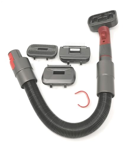 Haustierpflege- Set Tierhaarbürste Tierhaar Kamm mit 3 Aufsätze und Verlängerungsschlauch, Pet Groom Tool kompatibel mit Dyson V7, V8, V10, V11, V12, V15, Gen5