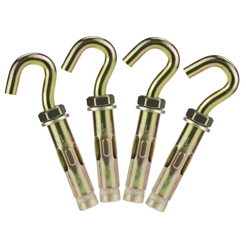 Concrete Wall Hooks, 9/16" x 4-1/4" Open Hook Expansion Anchors