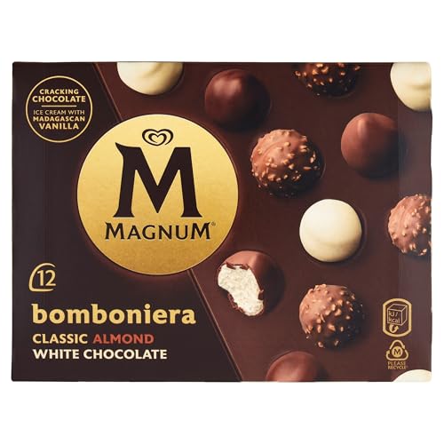 Algida Magnum 12 Gelati Bomboniera Mandorle e Cioccolato, 104 g (Surgelato)