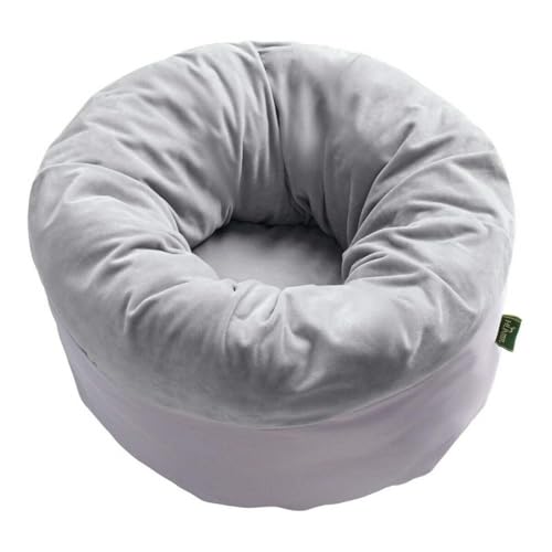 HUNTER Lit Miranda pour Animal de Compagnie, Gris, Forme Ronde, Extra Doux et Moelleux, idéal pour se blottir, Dormir et se Reposer, Lavable en Machine à 30...