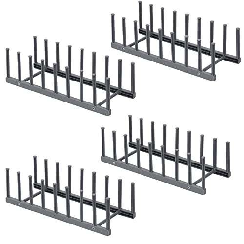 Innerneed Dish Drying Rack Plate Vertical Storage Pot Lids Holder Kitchen Organizer, 8 Slots For Plates, Cutting Boards, Bakeware, Bowls, Cups, Pp Plastic (Pack Of 4) #TOP10