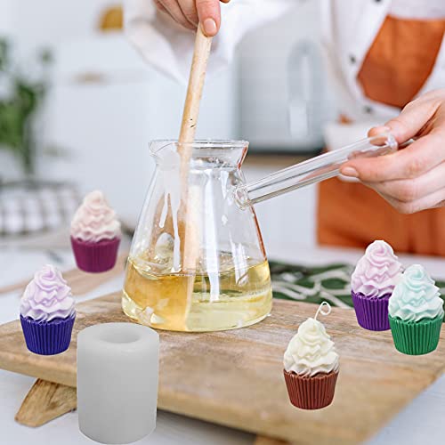 Onnpnn Ice Cream Shape Silicone Mold, 3D Ice Cream Cup Cake Molds, Ice-Cream Cone Candle Mold, Handmade Soap Aromatherapy Plaster Molds For Chocolate Craft Fondant Diy Ornaments Bath Bomb Resin Clay #TOP3