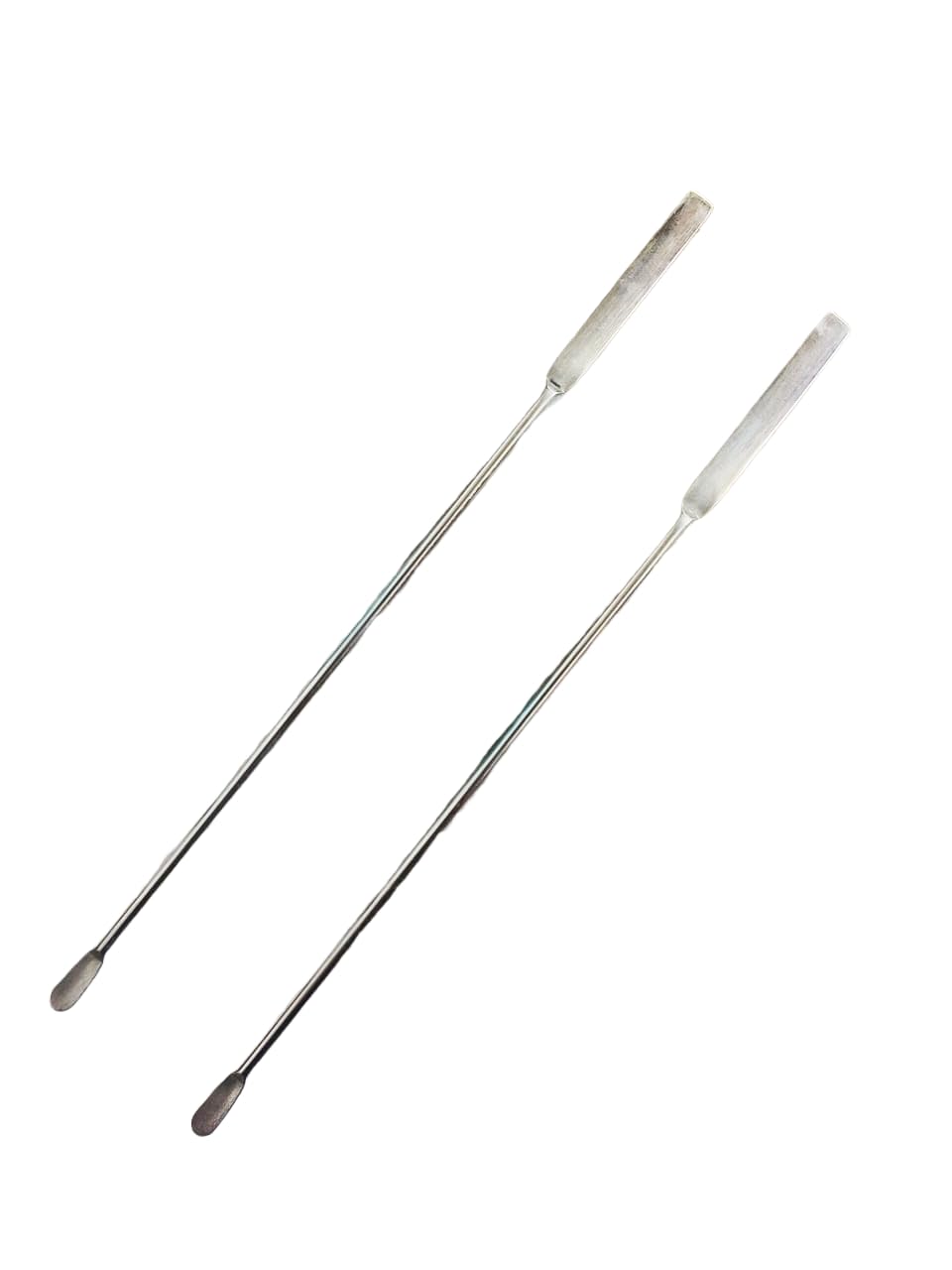 Laboratory Spatula(PACK OF 2), Stainless Steel, 8 inch or 20 cm Length, Dual-Ended with Round Spoon and Flat Face Design for laboratory and multipurpose use