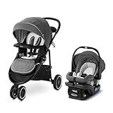 Graco Modes 3 Lite Platinum Travel System with Adjustable Reversible Seat, One Hand Fold, Lightweight Frame, and SnugRide SnugLock 35 DLX Infant Car Seat, Wit
