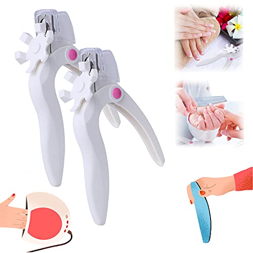 Nail Clippers for Acrylic Nails, 2 Pieces Acrylic Nail Clipper Acrylic Nail Tips, Adjustable Nail Cutter for Acrylic Nail Tip Cutter, French Manicure Nail Cuticle Edge Trimmer Nail Art Manicure Tools