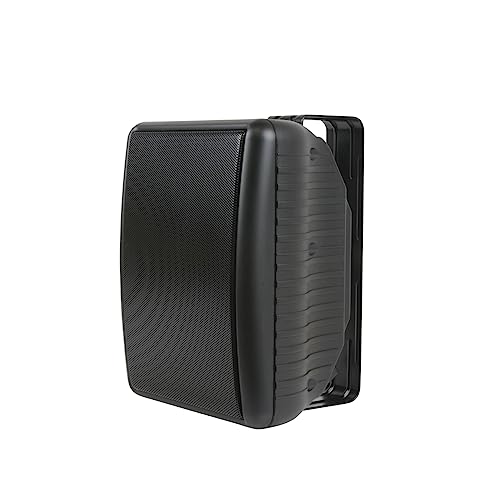Lowell OS-50TB 5 Inch 2-Way Indoor Outdoor Speaker with Transformer, Grille, Enclosure, Bracket; Black; Excellent Sound Reproduction at 8 Ohms, 25V, 70V or 100V