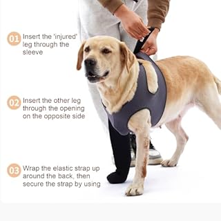 Dog Socks to Prevent Licking Paws ，Breathable Dog Leg Sleeve to Stop Licking and Biting， Firm and Secure Protect Wounds Dog Recovery Sleeve Socks(M-Left)