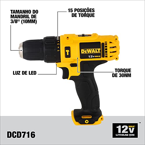 DEWALT Kit Parafusadeira e Furadeira de Impacto 3/8 Pol. (10 mm) e Parafusadeira de Impacto 1/4 Pol.