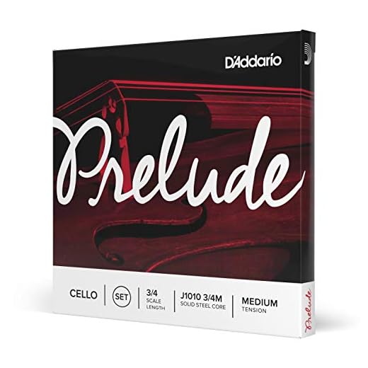 D'Addario J1010 3/4M Prelude 3/4 Scale Medium Tension Cello String Set