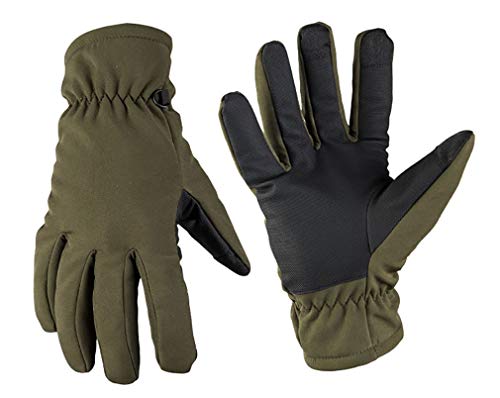 MIL-TEC Thinsulate Softshell Gloves, OD Green, Medium, 12521301-903