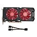 Ouitble RX580 8GB GDDR5 256Bit Gaming-Grafikkarte Leiser Doppel-Lüfter PC Gaming Grafikkarte mit PCI Express 2.0 16X für Desktop Computer