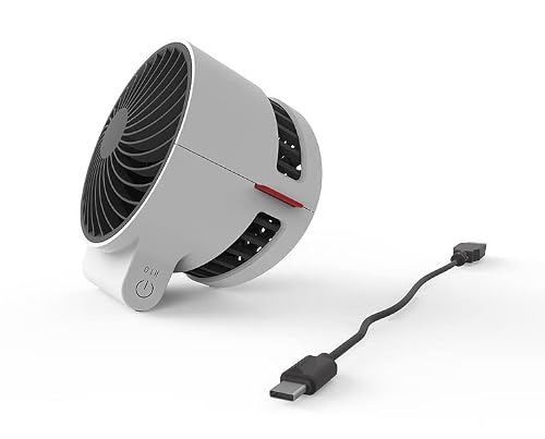 Boneco Ventilateur Air Shower F50 - Ventilateur mobile avec port USB-C et commande tactile moderne, blanc