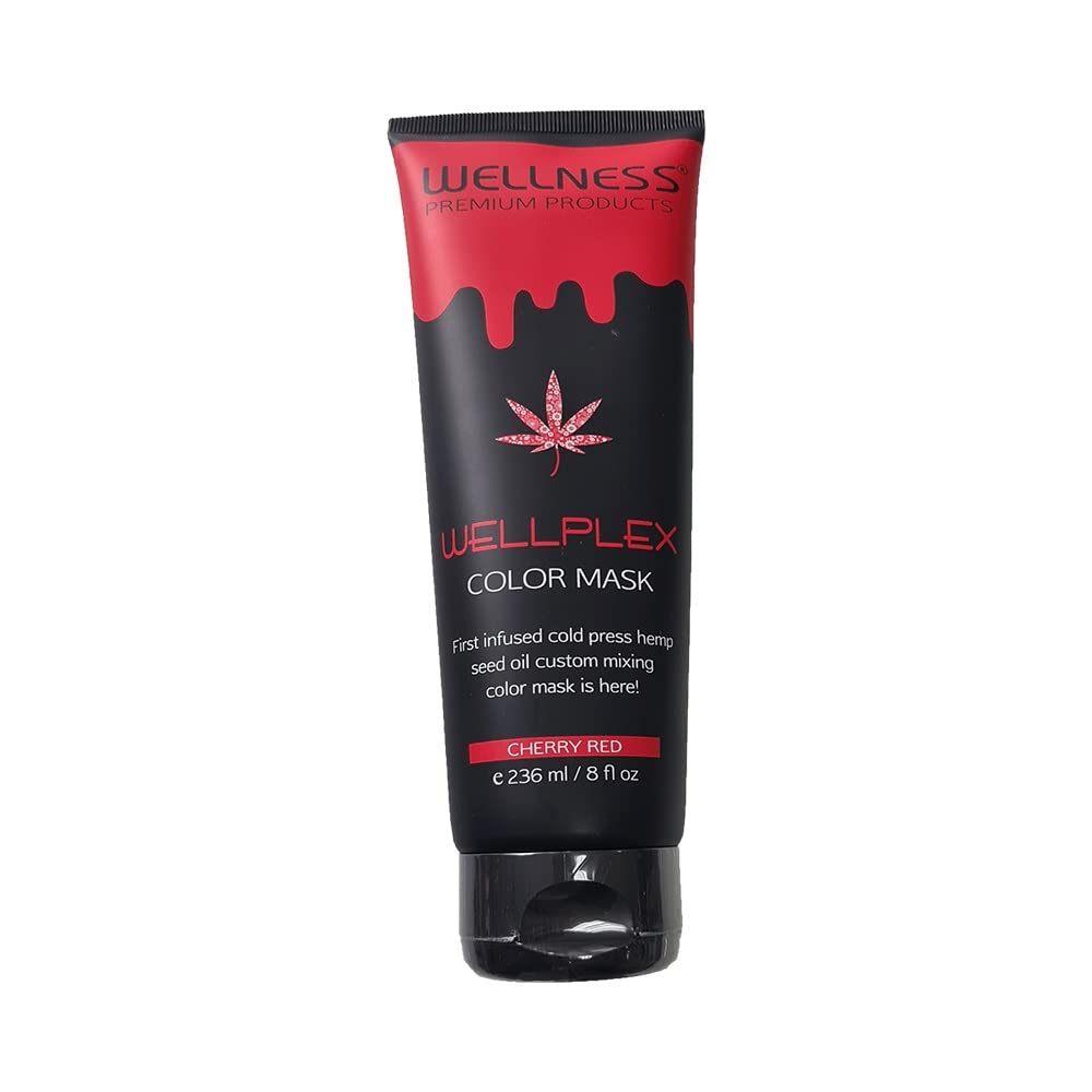 WELLNESS PREMIUM PRODUCTS Wellplex Color Fresh Mask Hair | Color Maske Haare | Colour Haarmaske | Cherry Red | 250ml