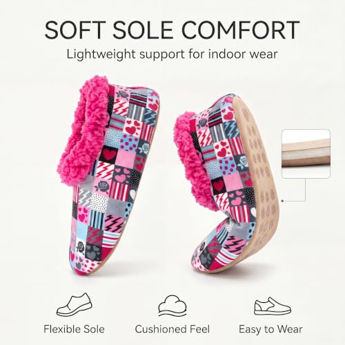 Image of The Metluks Womens Slippers Indoor Soft Sole Slipper Socks | Fuzzy sherpa lining, warm winter comfort, non slip grippers, flexible feel, washable, cozy home wear