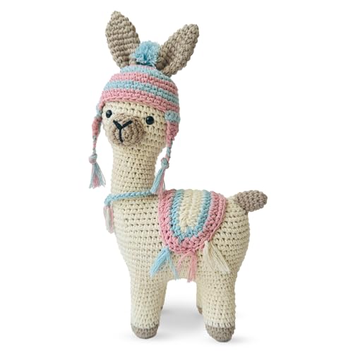 Kind Strings - Handmade Crochet Llama Soft Toy – Plush Stuffed Animal for Babies & Kids - Montessori Gift for Baby Girl or Boy - Safe, Cute & Adorable Nursery Decor