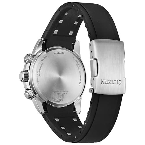 Image of Citizen Men's Eco-Drive Sport Luxury PCAT Watch, Stainless Steel & Polyurethane Strap, Chronograph, Atomic Timekeeping