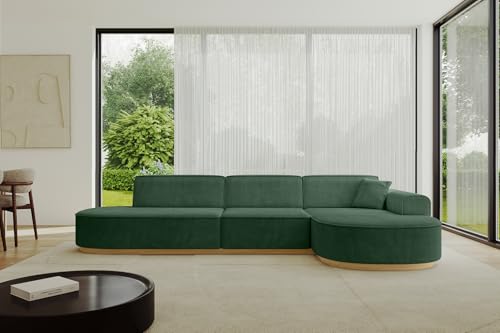 ALTDECOR Ecksofa in L-Form Corner Sofa Bett Eckcouch Couch Wohnlandschaft Cauchsofa MARI-L2-v2-328x171x83 cm Grün