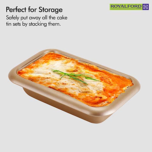 Royalford Loaf Pan 28X17.5X6Cm, 0.5MM, Premium Spring Form Cake Tin Pan for Home and Restaurant Use