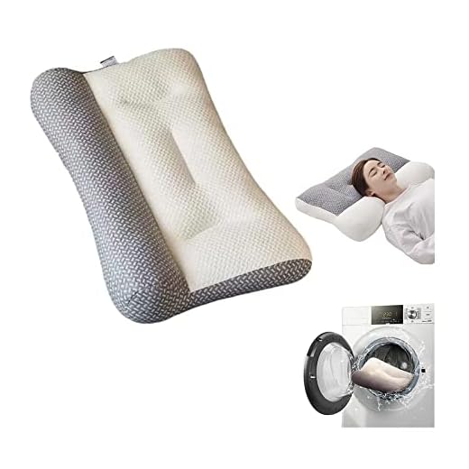 Super Ergonomic Pillow, Homezo Ergonomic Pillow, Orthopedic Pillow for Sleep, Partition Shaping, Adjustable Neck Support Bed Pillow for All Sleeping Positions (Cylindrical Gray, 15.7*23.6*4 inches)