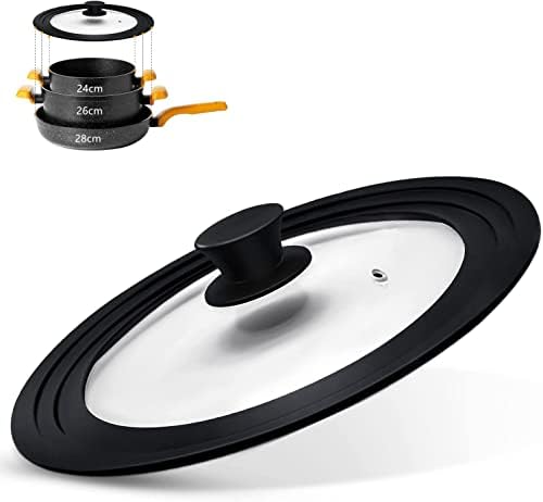 VIER - Couvercle Multifonction Inoxydable De 28 Cm De Diamètre Pour
