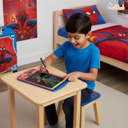 Image of 10.5 Inch Spiderman LCD Writing Tablet, Electronic Drawing Pad & Travel Slate for Kids, Rewritable Doodle Board, Learning & Educational Birthday Return Gift for Boys Aged 3-9 Years, Blue