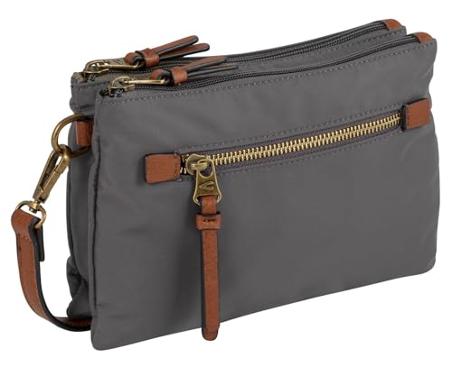 camel active Bari Damen Umhängetasche Crossbody Bag Klein Grau
