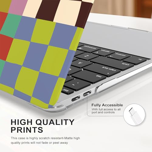 Coque MacBook Air 13 rigide damier avec protège-clavier et écran - 4