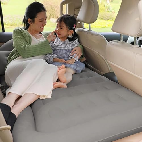 VG PLUS, Colchão Cama Aveludada Inflável Para Viagem Suv Carro Com Bomba Elétrica 12v Vg Plus Cinza